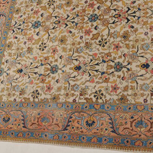 TÄBRIS NW Persia, c. 1910. Pastel carpet. The entire beige interior field is dec&hellip;