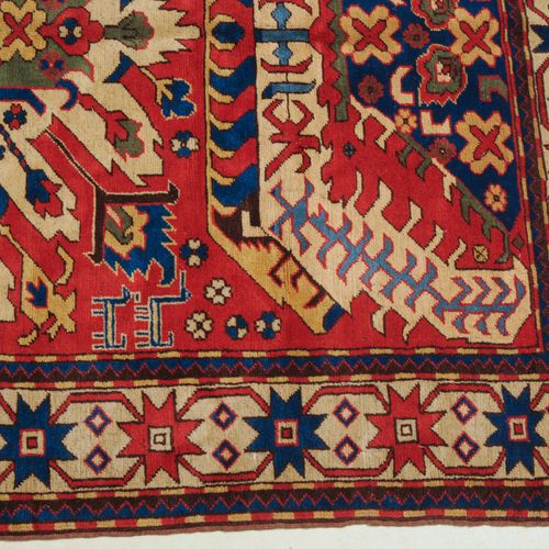 KARABAGH Probably Armenia, circa 1970, so-called "eagle kazak" motif. The red ce&hellip;