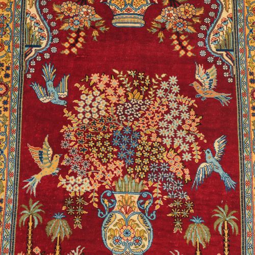 Hereke-Seide N-Turquie, c. 1980. Poil et chaîne en pure soie. Tapis tissé très f&hellip;