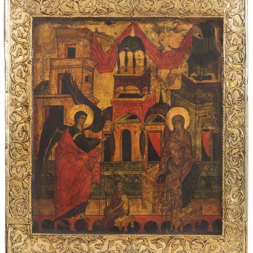 Verkündigung an Maria mit Basma Russisch, um 1600. (1) Ikone. Tempera über Kreid&hellip;