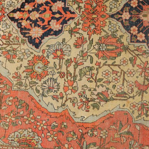Kashan-Mohtasham Z-Persien, um 1900. Sog. "Mohtasham". Fein geknüpfter Teppich. &hellip;