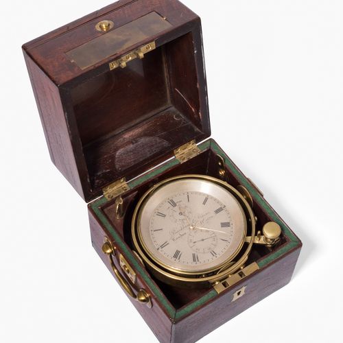 Schiffschronometer London, Ende 19. Jh. Auf dem Zifferblatt signiert Brockbank &&hellip;