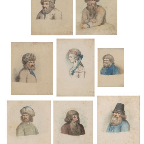 Lory, Gabriel père (1763 Bern 1840)

Portraits miniatures, "Völkertypen aus Russ&hellip;