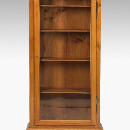 Vitrine Biedermeier style 20th century cherry wood. Single door corpus on high c&hellip;