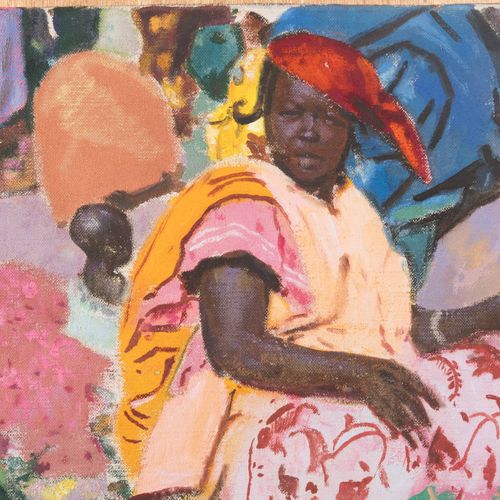 Majorelle, Jacques (南希 1886-1962 巴黎)

几内亚马森塔的市场，1952年，布面油画。右下角有题词、签名和日期。背面的旧标签上有&hellip;