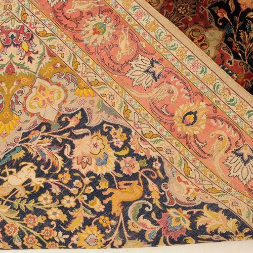 Täbris-Seide Tabriz silk

NW Persia, c. 1960. Pure silk pile material and warp. &hellip;