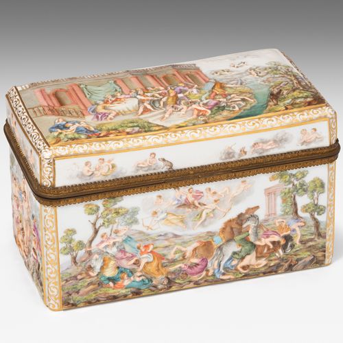 Meissen, Capodimonte-Schatulle Meissen, Capodimonte casket.

Porcelain (1st choi&hellip;
