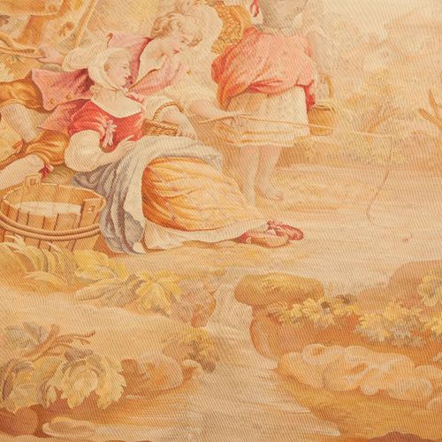 TAPISSERIE Tapestry

France, Aubusson, around 1850. Fine silk work. Pastel park &hellip;