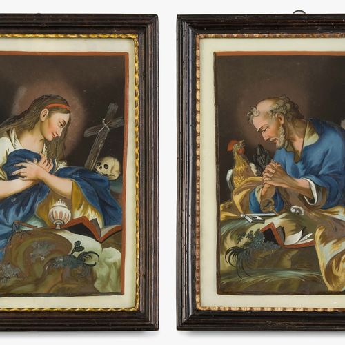1 Paar Hinterglasbilder 1 paire de peintures inversées sur verre

Haute Bavière,&hellip;