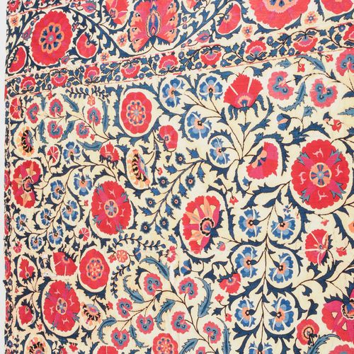 Suzani-Fragment Suzani fragment

Uzbekistan, c. 1900, needlework on cloth. A whi&hellip;