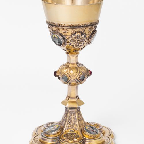 Messkelch Chalice

France, early 20th century. Silver, gilded. Master's mark ind&hellip;