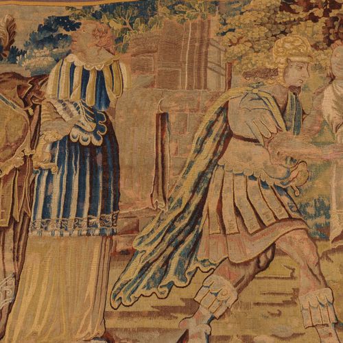 Tapisserie-Fragment Fragmento de tapiz

Francia, c. 1700. Escena cortesana que r&hellip;