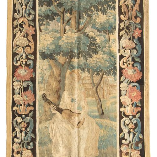 Gobelin Tapestry

France, c. 1700. Under a tree a young lady is depicted playing&hellip;