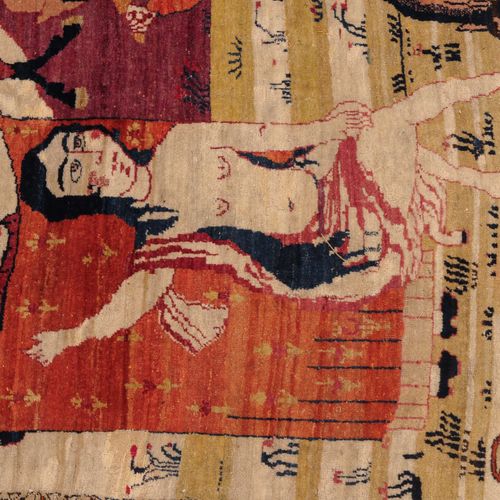 Kirman-Figural Kirman figurato

S Persia, 1880 circa, tappeto figurato. Il legge&hellip;