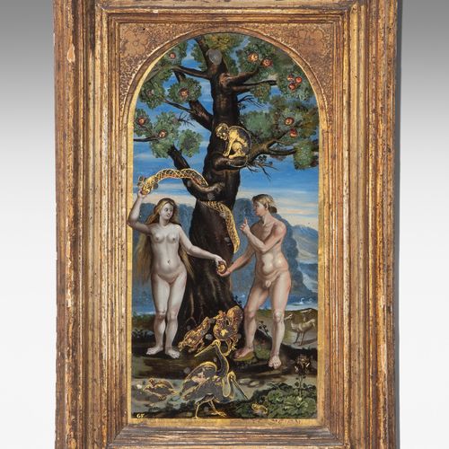 Hinterglasbild "Sündenfall" Backglass painting "Fall of Man

Italy, probably Ven&hellip;