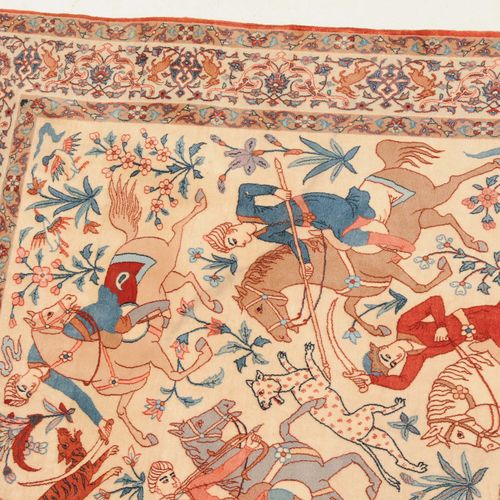 Isfahan-Seirafian 伊斯法罕-塞拉菲安

Z-Persia，约1960年。 丝绸项链，绒毛材料为软木羊毛和丝绸。底部中央有签名："伊朗，伊斯法罕&hellip;
