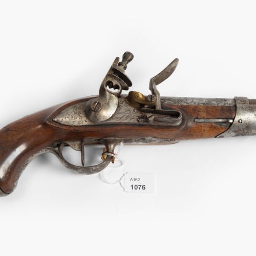 Steinschlosspistole Pistolet à silex

France, M AN IX, Gendarmerie ; daté 1812 s&hellip;