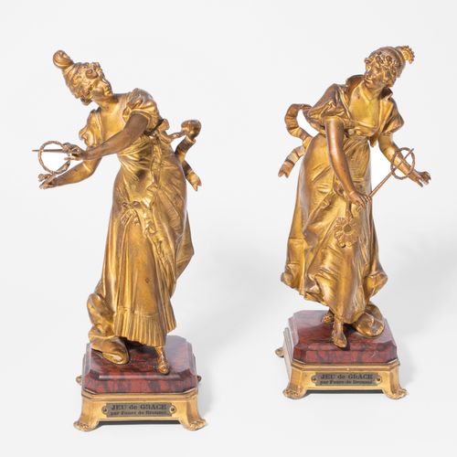 1 Paar Figuren "Jeu de Grace" 1对人物 "Jeu de Grace"。

法国，约1900年，以文森特-德西雷-福尔-德-布鲁塞(&hellip;