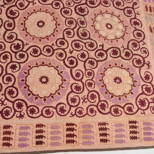 Suzani Suzani

Uzbekistan, c. 1930, needlework on 3 panels. The cream ground is &hellip;