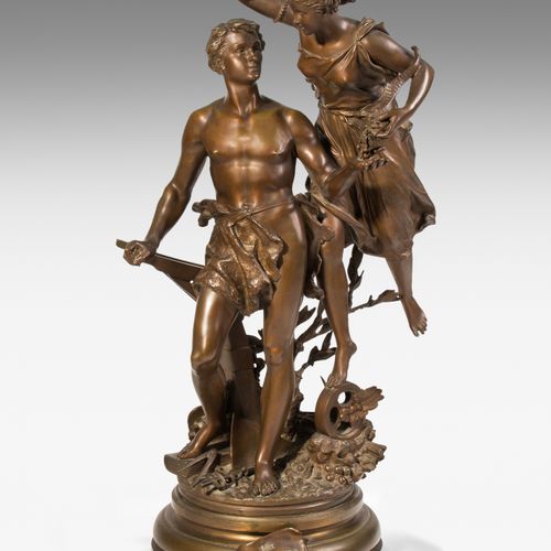 Figurengruppe "La Récompense" 人物组合 "La Récompense

法国，19世纪末。 仿照Ernest Rancoulet（&hellip;