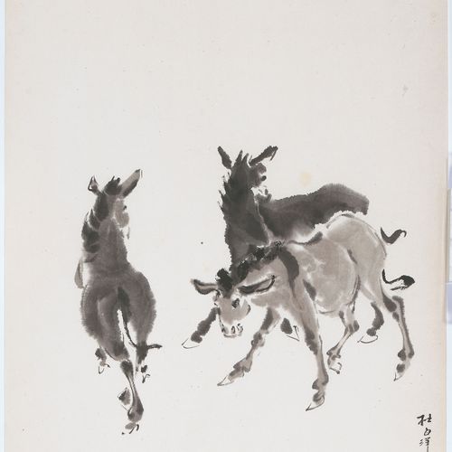 Lot: 3 Malereien von Du Baiyang (1917–2000) Lotto: 3 dipinti di Du Baiyang (1917&hellip;