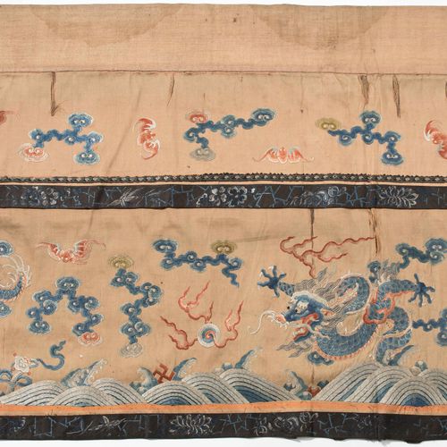Seidenstickerei Silk embroidery

China, 19th century. Altar or table frontal. Re&hellip;