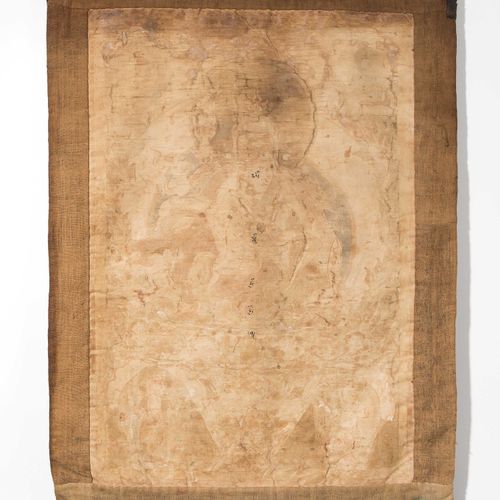 Thangka des Padmasambhava 莲花生大士的唐卡

西藏，18/19世纪，布面彩色。背面有铭文并密封。43x62(图片)，丝麻织品框架95x&hellip;