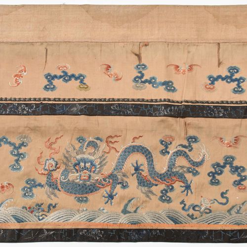 Seidenstickerei Silk embroidery

China, 19th century. Altar or table frontal. Re&hellip;