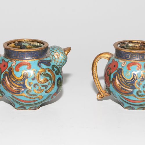 Schnaps-Set Schnapps set

China, 19th/20th c. Enamel cloisonné. Set consists of &hellip;