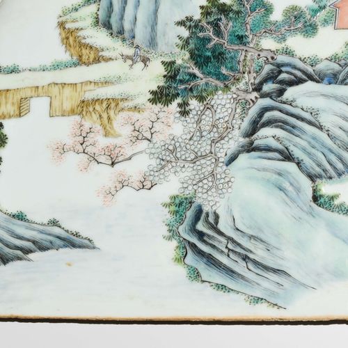 1 Paar Porzellanbilder 1 pair of porcelain pictures

China, 19th c. Polychrome p&hellip;