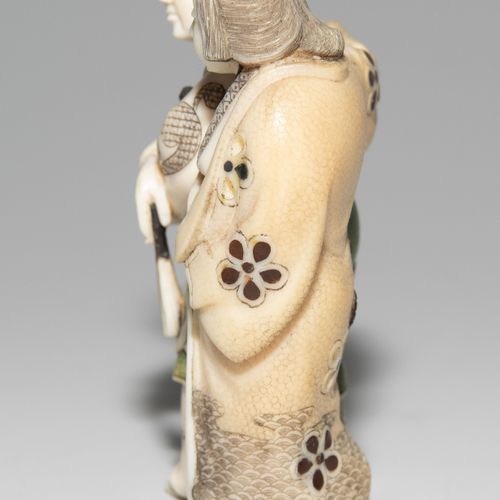 NETSUKE Netsuke

Japan, Meiji period. Ivory, partly painted and inlaid with moth&hellip;