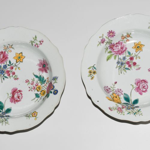 1 Paar Teller 1 pair of plates

China, around 1800, porcelain. Compagnie des Ind&hellip;