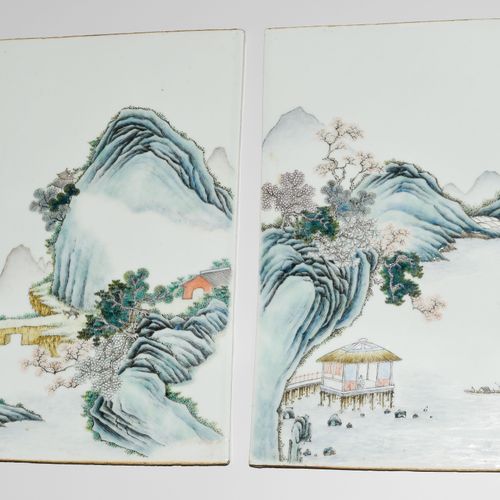 1 Paar Porzellanbilder 1 par de cuadros de porcelana

China, siglo XIX. Pintado &hellip;