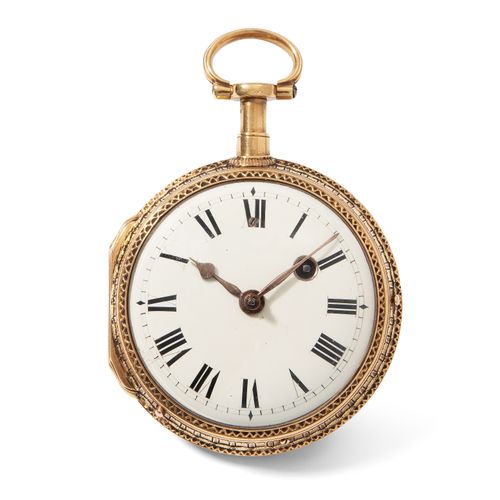 Email-Spindeltaschenuhr, Dufalga, Genève, um 1780 Enamel spindle pocket watch, D&hellip;