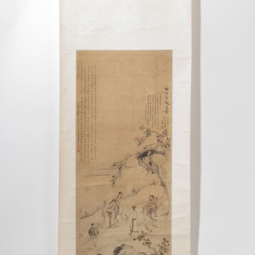 Malerei Malerei

China, 19.Jh. Rollbild. Tusche auf Papier. Signiert Zhongshi un&hellip;