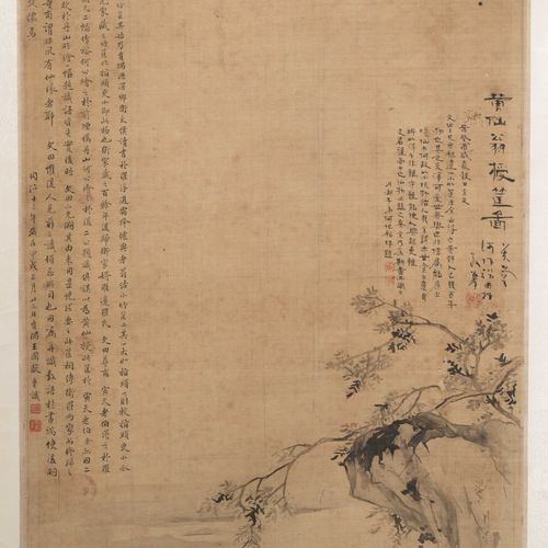 Malerei Painting

China, 19th c. Scroll painting. Ink on paper. Signed Zhongshi &hellip;