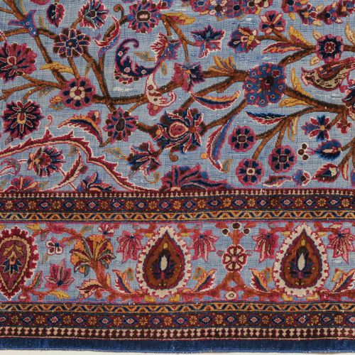 Kashan-Suf Kashan-Suf 
Z-Perse, vers 1900, velours pure soie. Tapis noué en reli&hellip;