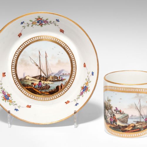 Meissen, Tasse mit Untertasse Meissen, Taza con platillo

Porcelana, alrededor d&hellip;