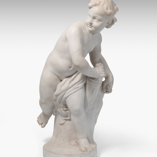 Figur, Amor Figure, Cupid

Italy, late 19th century. White marble. Cupid standin&hellip;