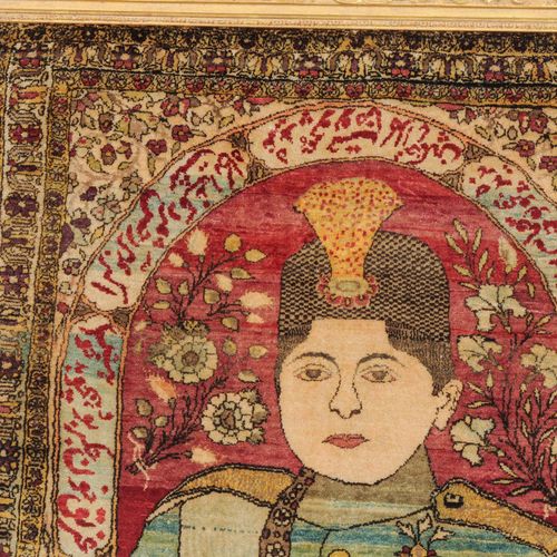 Kashan Seide Bildteppich Tapis de Kashan en soie 
Z Perse, vers 1900. Matériau d&hellip;