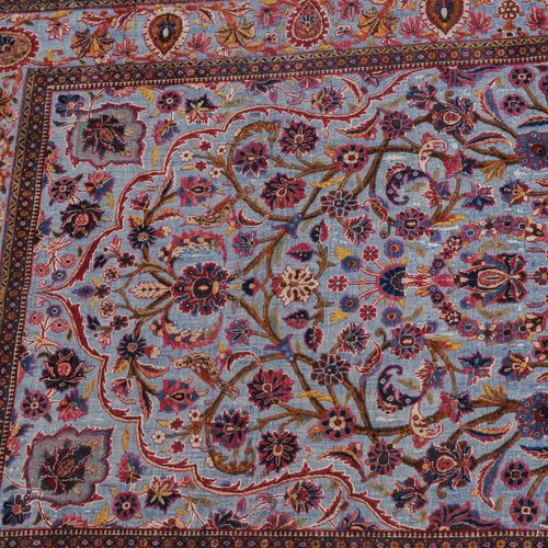 Kashan-Suf Kashan-Suf 
Z-Perse, vers 1900, velours pure soie. Tapis noué en reli&hellip;