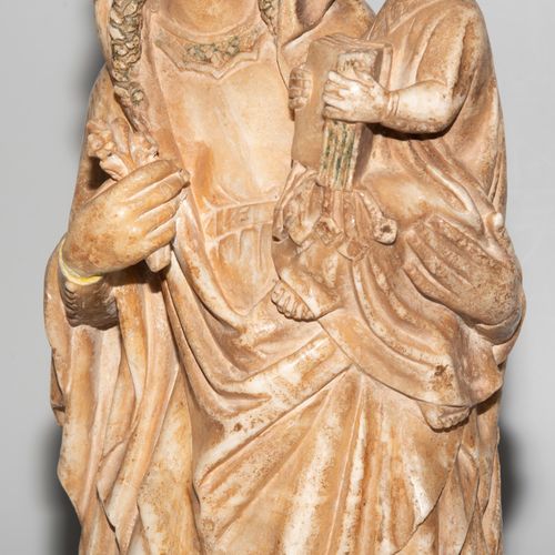 MARIA MIT KIND Marie à l'enfant 
Dans le style gothique français, 19e siècle. Al&hellip;