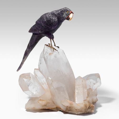 Tierfigur: Papagei Statuette d'animal : perroquet 
Idar Oberstein, 20e s. Perroq&hellip;