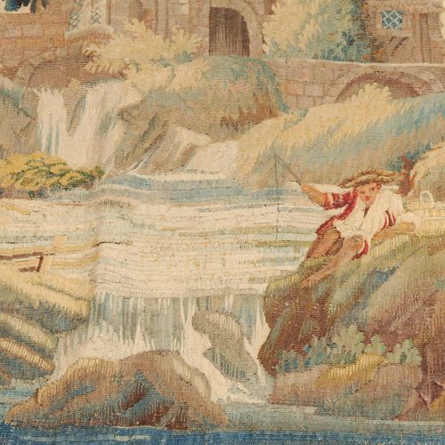 Gobelin Tapestry

Probably France, around 1750. At a river, in the midst of a be&hellip;