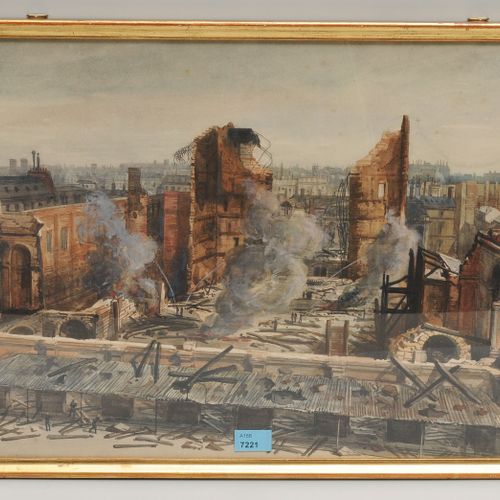 Guiaud, Georges François 吉奥德, 乔治-弗朗索瓦

(1840-1893 巴黎)

"巴黎歌剧院爆炸事件"。水彩画。右下方有签名，背面&hellip;