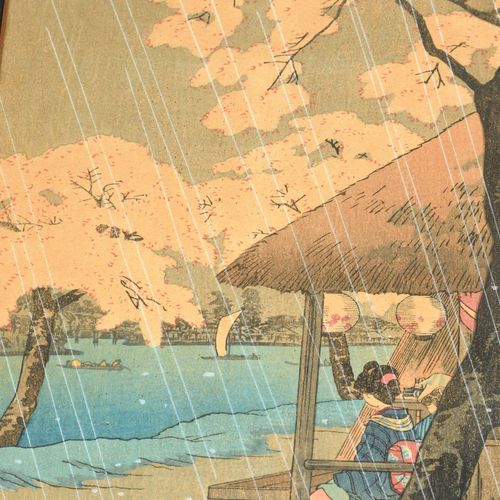Lot 2 Shin-hanga 第2号拍品 新华社 
高桥正平（1871-1945）。隅田川。37x16,5厘米。有框架。- 严重发黄，修剪，有胶水的痕迹 /&hellip;