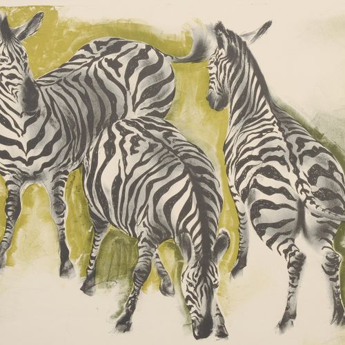 Erni, Hans Erni, Hans
(1909 Lucerne 2015)
"The zebras". 1955. Color lithograph. &hellip;