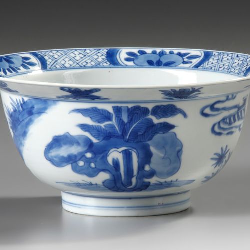 A CHINESE BLUE AND WHITE KLAPMUTS BOWL, KANGXI SIX CHARACTER MARK AND OF THE PER&hellip;