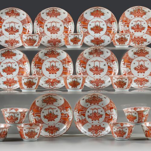 A GROUP OF TWENTY TWO CHINESE CUPS AND SAUCERS, AMSTERDAMS BONT, KANGXI 1662-172&hellip;