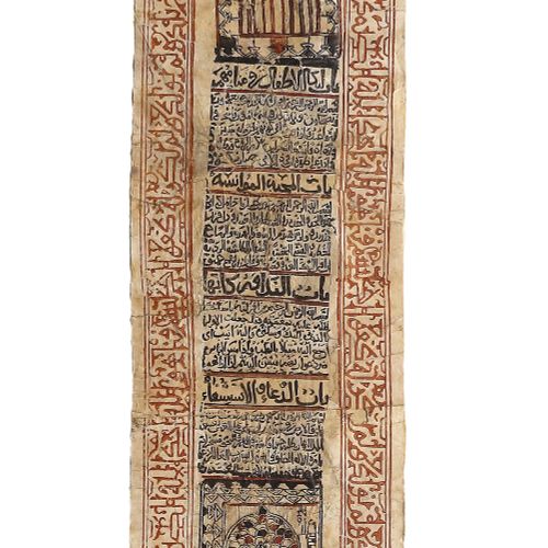 A TALISMANIC SCROLL, ANDALUSIA, 11TH-12TH CENTURY Arabic manuscript on paper, wr&hellip;